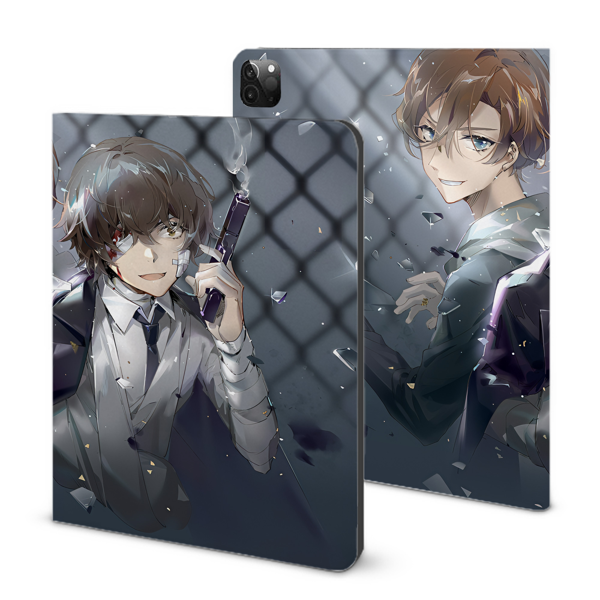 （画像用） 文豪ストレイドッグス Bungo Stray Dogs IPadケース ペンホルダー付き ブックスタイルデザイン